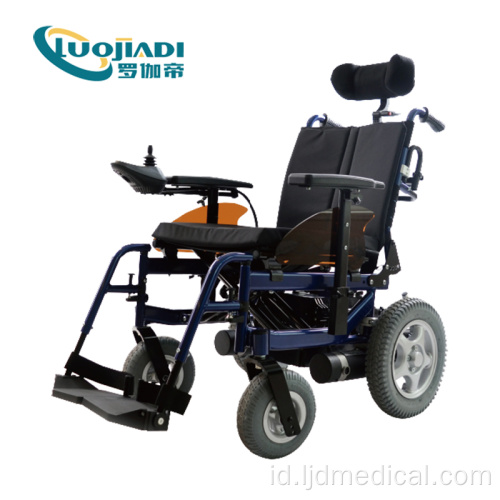 Kursi Roda Baterai Lithium Listrik Paduan Aluminium Lipat